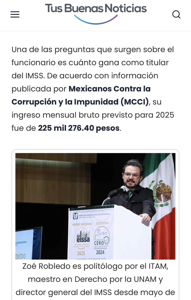 mario_dico50's tweet photo. 🔴 CUANTO GANA ZOÉ ? De acuerdo a Mexicanos Contra la Corrupción el Director del @Tu_IMSS gana 225 mil brutos al mes ! Y un médico familiar gana 13,216 ps mensuales ; es MENOS del 10% de lo que gana @zoerobledo https://t.co/fIBsXlrq8J