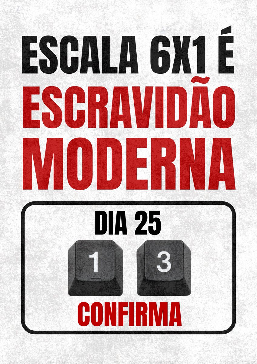 InfoOP81's tweet photo. SUA FAMÍLIA E LAZER DEVEM SER DE SEU DIREITO, E ELES QUEREM TIRAR ISSO DE VOCÊ!

Já fazem meses em que a esquerda, com atuação principal de Erika Hilton e Rick Azevedo, apoiados pelo governo Lula, articula a proposta do fim da 6x1, uma escala desumana que te impede de viver!

Veja as notícias e chegue à conclusão de que realmente você poderá negociar termos com seus patrões, os mesmos que enriquecem enquanto você perde os primeiros passos dos seus filhos, seus almoços de família, o jogo do seu time favorito e, principalmente, sua saúde! 

Dia 25, vote consciente! Vote por quem quer que você tenha tempo de viver. Vote 13!

#F1COMLULA