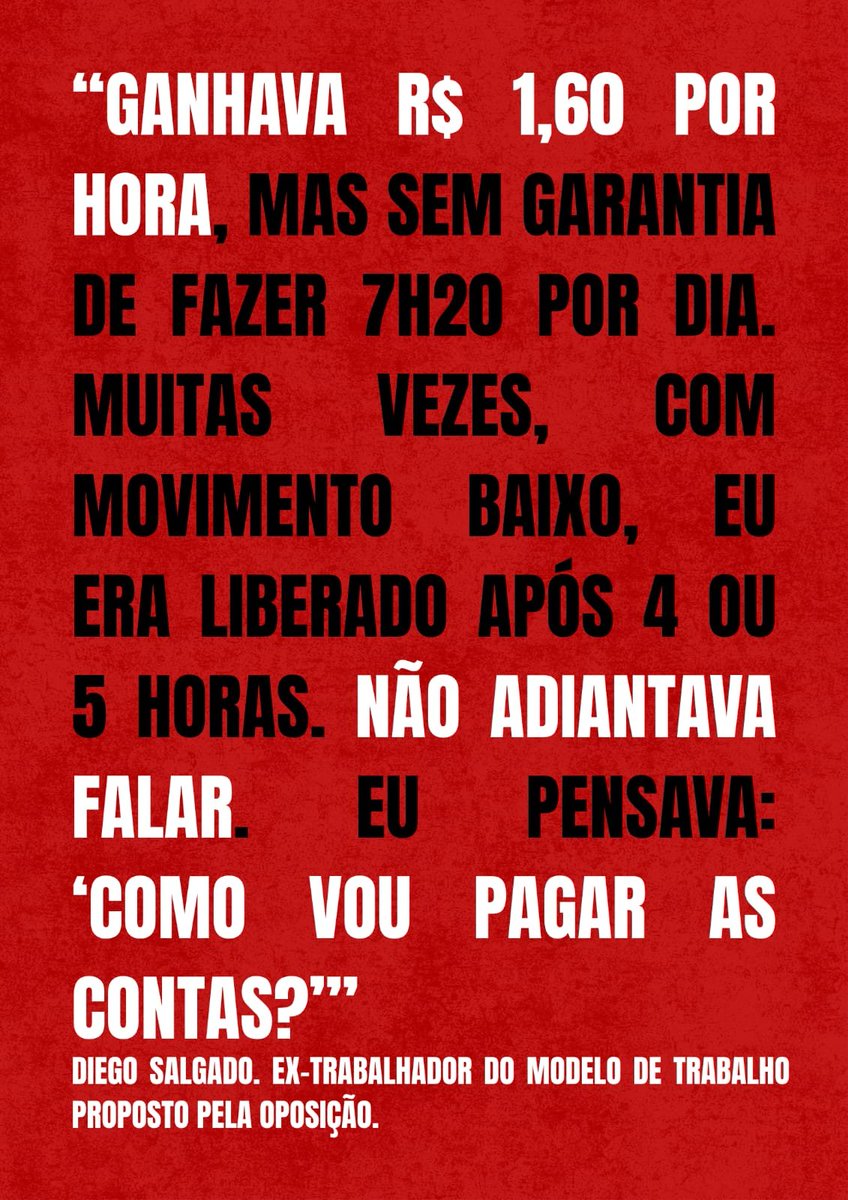 acervovrstappen's tweet photo. SUA FAMÍLIA E LAZER DEVEM SER DE SEU DIREITO, E ELES QUEREM TIRAR ISSO DE VOCÊ!

Já fazem meses em que a esquerda, com atuação principal de Erika Hilton e Rick Azevedo, apoiados pelo governo Lula, articula a proposta do fim da 6x1, uma escala desumana que te impede de viver!

Veja as notícias e chegue à conclusão de que realmente você poderá negociar termos com seus patrões, os mesmos que enriquecem enquanto você perde os primeiros passos dos seus filhos, seus almoços de família, o jogo do seu time favorito e, principalmente, sua saúde! 

Dia 25, vote consciente! Vote por quem quer que você tenha tempo de viver. Vote 13!