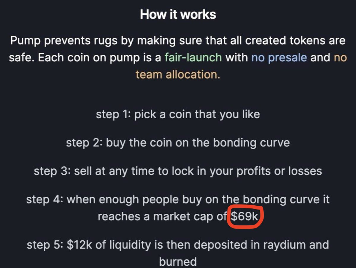akazadevs's tweet photo. Found some insane lore. Pumpfun's original graduation system used a $69,000 market-cap threshold. The number was baked into the early platform's identity.

I even court found files pertaining to this, and a super old post from Pumpfun. See below.

$69 - The FINISH Line. https://t.co/kuMjks5cZv