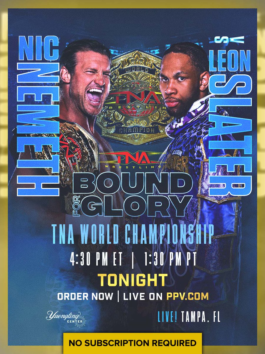 ppv_com's tweet photo. Two can’t-miss matchups. TONIGHT 🚨

Order #TNABoundforGlory NOW on https://t.co/LlTIlTSgNl https://t.co/f4Ey3lLE4G