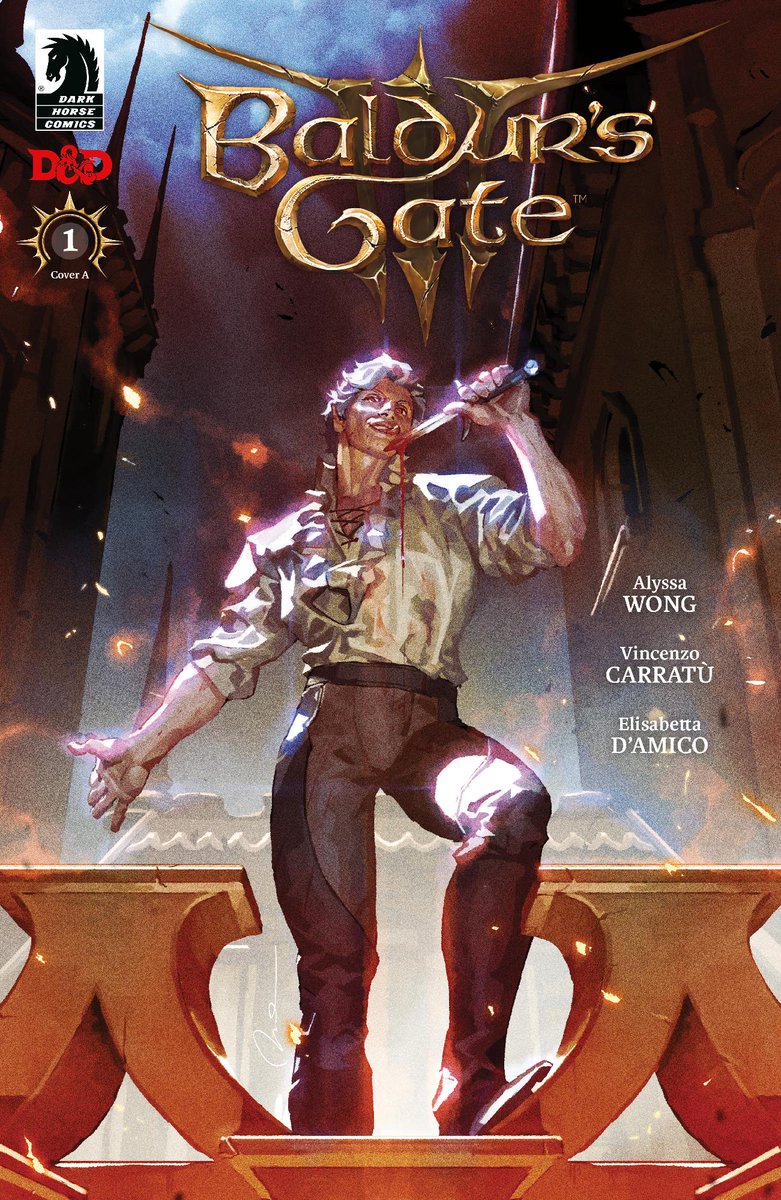 DarkHorseComics's tweet photo. Reminder: Baldur's Gate 3 comics begin on February 24th, following fan-favorite characters after the events of the game! Learn more: https://t.co/4y2ZZTuUKx

Our first arc follows Astarion, with arcs featuring Karlach, Gale, Shadowheart, and more to come.

With @Wizards_DnD https://t.co/8BWZJUAGho