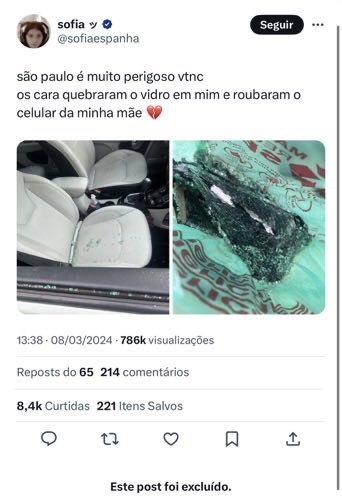 naitsirc3333's tweet photo. @sofiaespanha Tu está votando junto com o cara que quebrou o vidro do carro da sua mãe e roubou o celular dela https://t.co/8BbpwDVP6Y