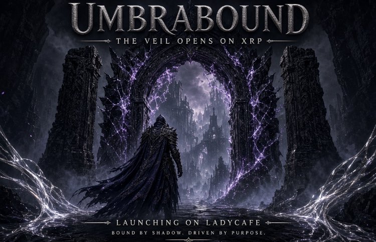 UmbraboundNFTs's tweet photo. The shadows have found a home🌑

UMBRABOUND is coming to the XRP Ledger, with our launch taking place on @lady_cafe1.

A universe built on forgotten histories, ancient factions, and secrets buried beyond the Veil.

But this is more than a collection of NFTs.

It’s a world waiting to be discovered. A story waiting to unfold. A community that will help shape what comes next.

Every legend begins somewhere.

Ours begins on XRP.

The Veil is calling.

Bound by Shadow. Driven by Purpose. 🌑