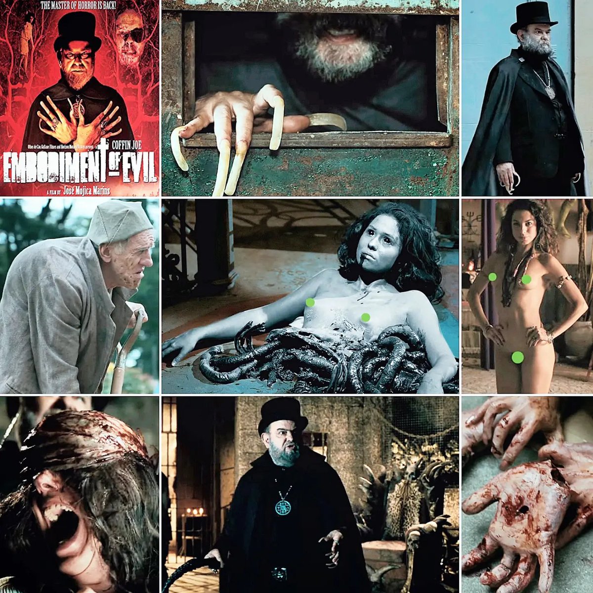 owikj's tweet photo. #octoberhorrormoviechallenge
Day 11: #embodimentofevil
#coffinjoe #zedocaixao #josemojicamarins #undertaker #gravedigger #evilcharacter #longfingernails #brazillianhorror #oldman #cultleader #hunchbackassistant #intestines #skinnedalive #torture #severedhands #bloodandgore https://t.co/5oPCp5Yov0