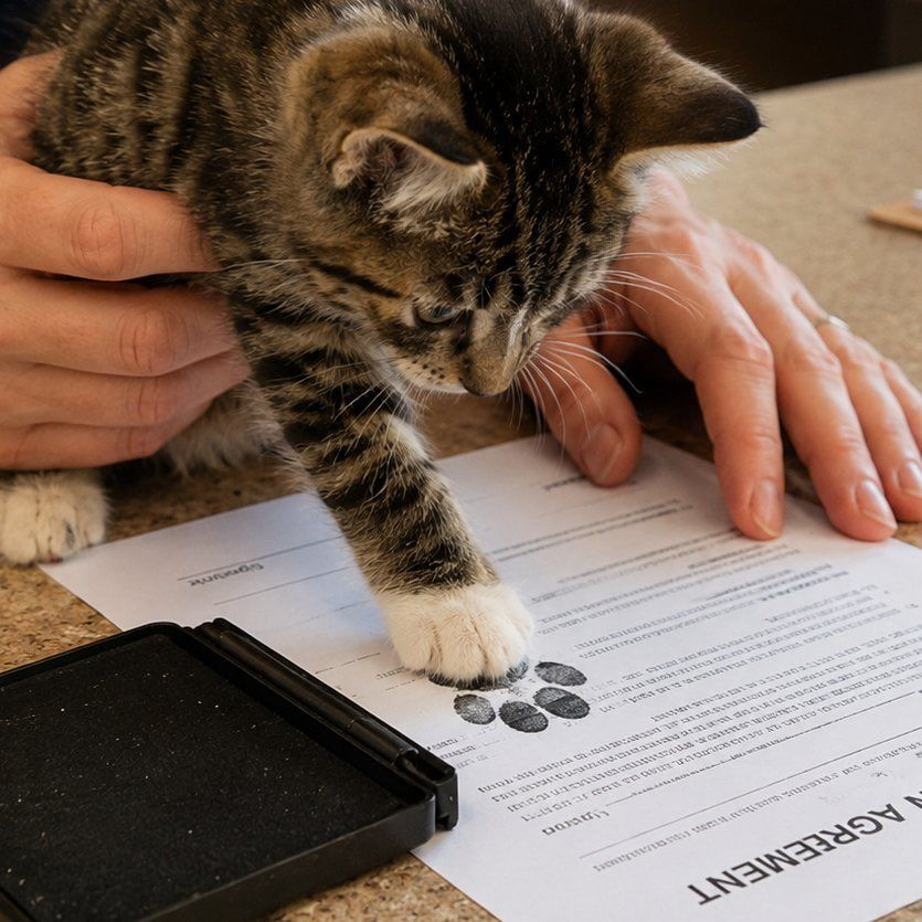 RincnCuriosoo's tweet photo. En las adopciones de gatos de Japón, algunos felinos dejan la huella de sus patitas en los documentos como símbolo de su nueva vida en familia. 🐈🇯🇵 https://t.co/mtEwhCdedo