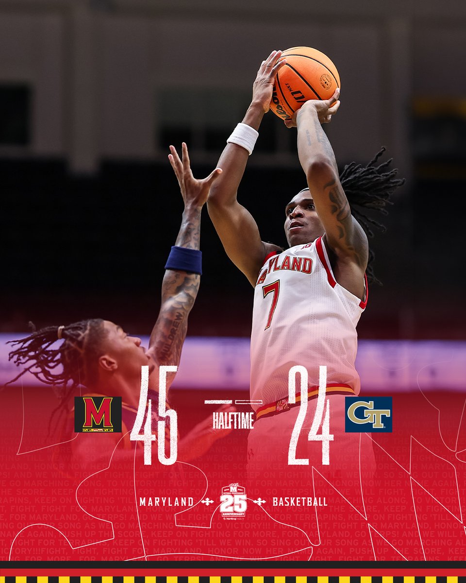 TerrapinHoops's tweet photo. Terps lead at the break! 🐢 https://t.co/CKyjUq511F