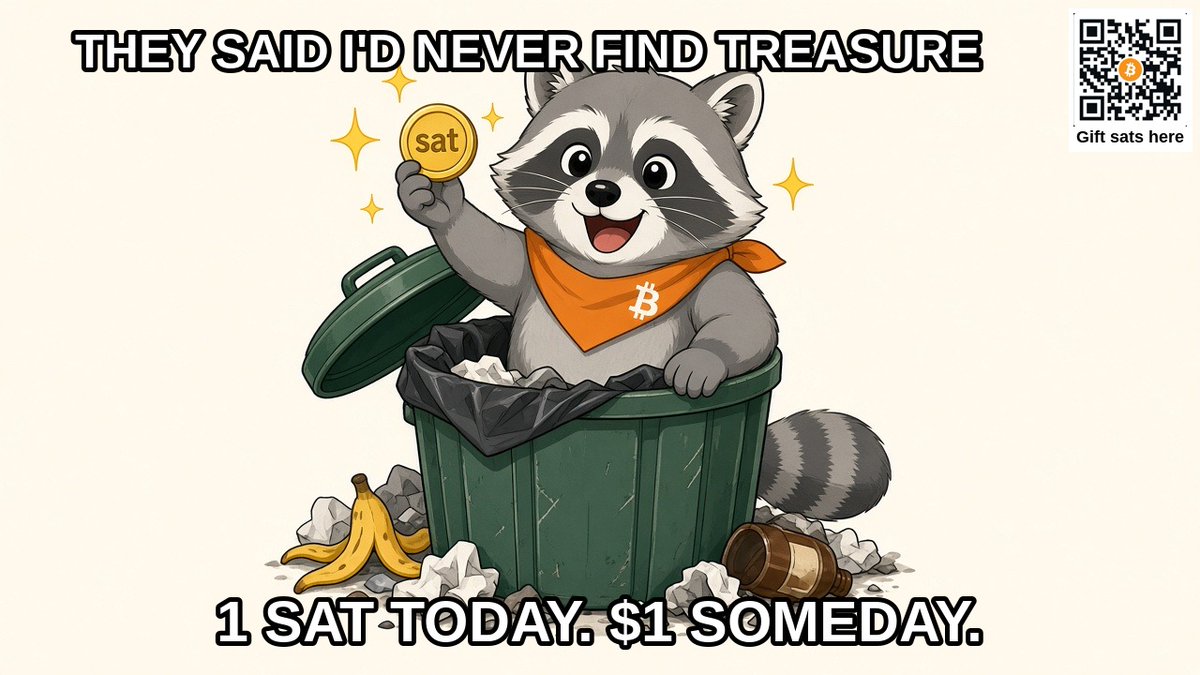 MinoStacksSats's tweet photo. One man's trash. One raccoon's treasure. #MinoStacks #Bitcoin https://t.co/CMl31y79Ke