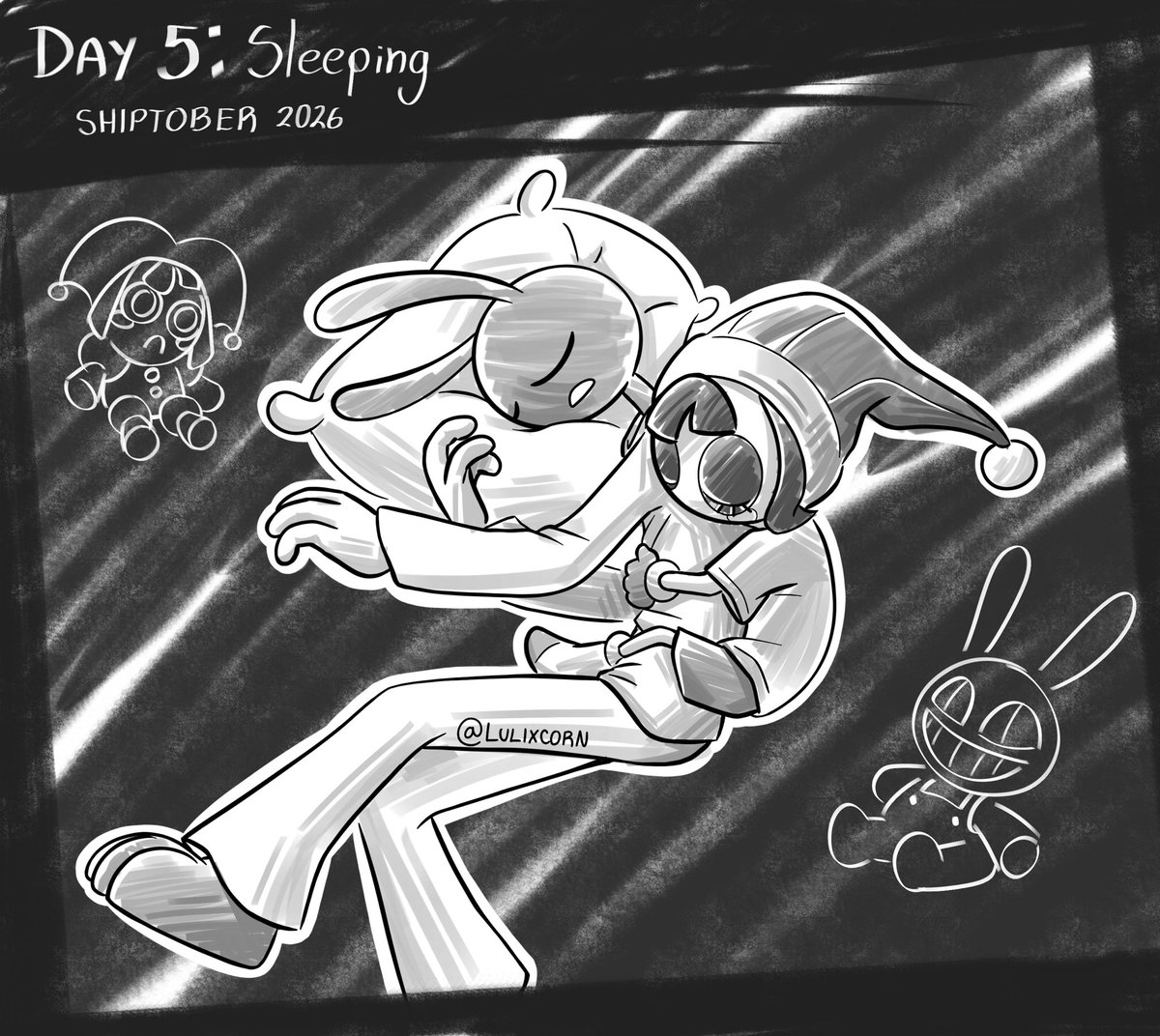 lulixcorn's tweet photo. SHIPTOBER 2026 #funnybunny
Day 5 &amp; 6

#digitalcircus #pomni x #jax https://t.co/nJhMIzgB0t