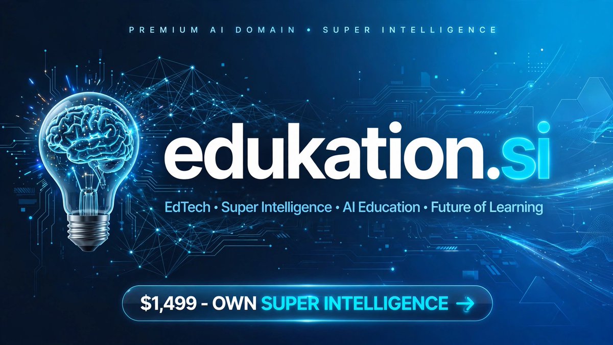 _Kolade_Dan's tweet photo. @namefi_io https://t.co/XsvfUNdPjC - Where Education Meets Super Intelligence

.si = Super Intelligence. The most hyped extension in AI.
Edukation = Education + AI

Ideal for AI tutoring platform, ASI lab, AI learning agent, future of learning startup https://t.co/kpSw6FobEm