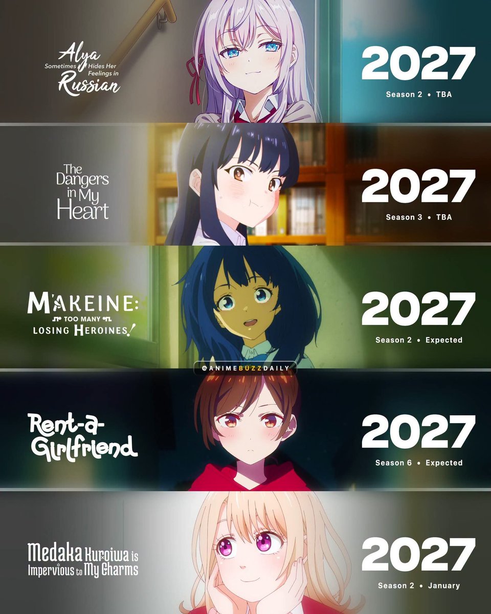 mig2019xd's tweet photo. Se vienen la nueva temporada de Rent a girlfriend, que emoción. https://t.co/OK5sg7wirG