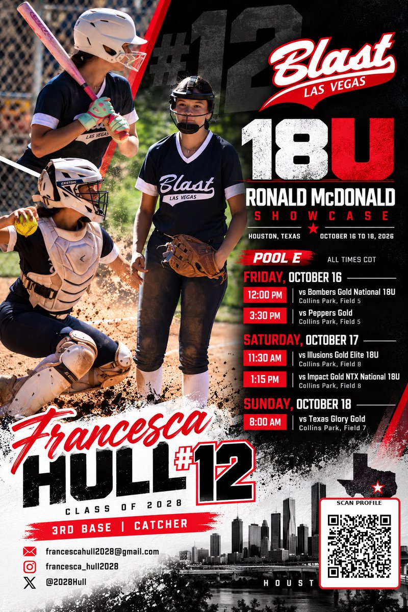 2028Hull's tweet photo. My schedule is up! Looking forward to it! I am starting with the triple crown player clinic Thursday night and then games start on Friday! Excited to connect with coaches who are looking for a 3rd baseman or Catcher! 🥎#classof2028 #uncommitted #3rdbase #catcher #utility #collegebound #dreambig