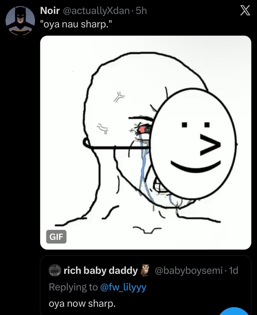 Adioninn's tweet photo. "oya nau sharp."😂😂😂😂 https://t.co/2NnbSQk7QT