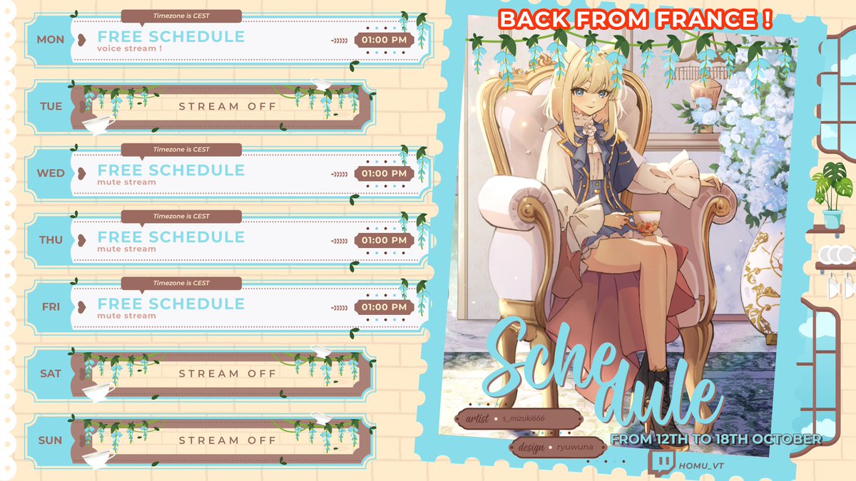 Homu_VT's tweet photo. Hello kittens, here is the schedule of this week ! 
sadly there will be only 1 voice streams, BUT 3 mute streams ! Workers are at home and it will be NOISY !

See you tomorrow ! 
#envtuber #vtuberen #Vtuberㅤ https://t.co/IAGJmojgjF