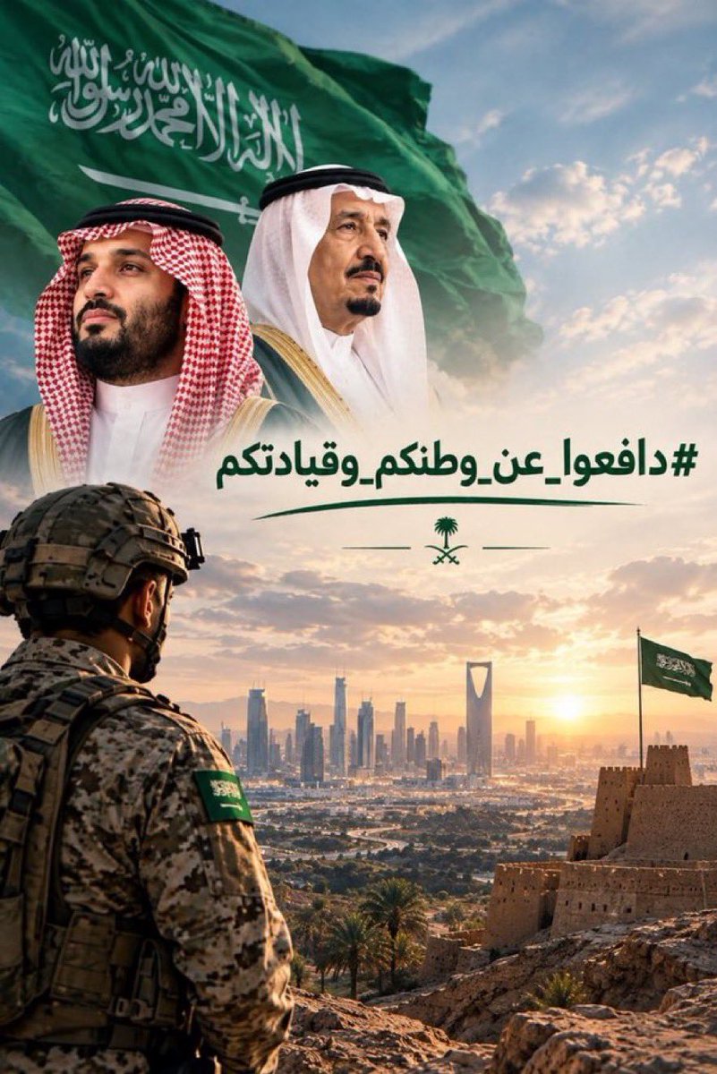 Duaa0911's tweet photo. @fahad1398 🇸🇦💚
السعودية عزّنا وفخرنا، والدفاع عنها وعن قيادتها واجب ومسؤولية.
اللهم احفظ المملكة وقيادتها وشعبها، وأدم عليها الأمن والعز والاستقرار. 🤲🇸🇦

#دافعوا_عن_وطنكم_وقيادتكم https://t.co/04mntUNMUf