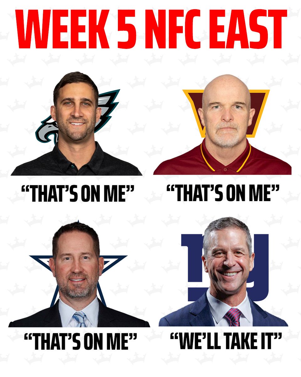 DKSports's tweet photo. Week 5 in the NFC East has been something 😭 https://t.co/EGbnWe0GGL