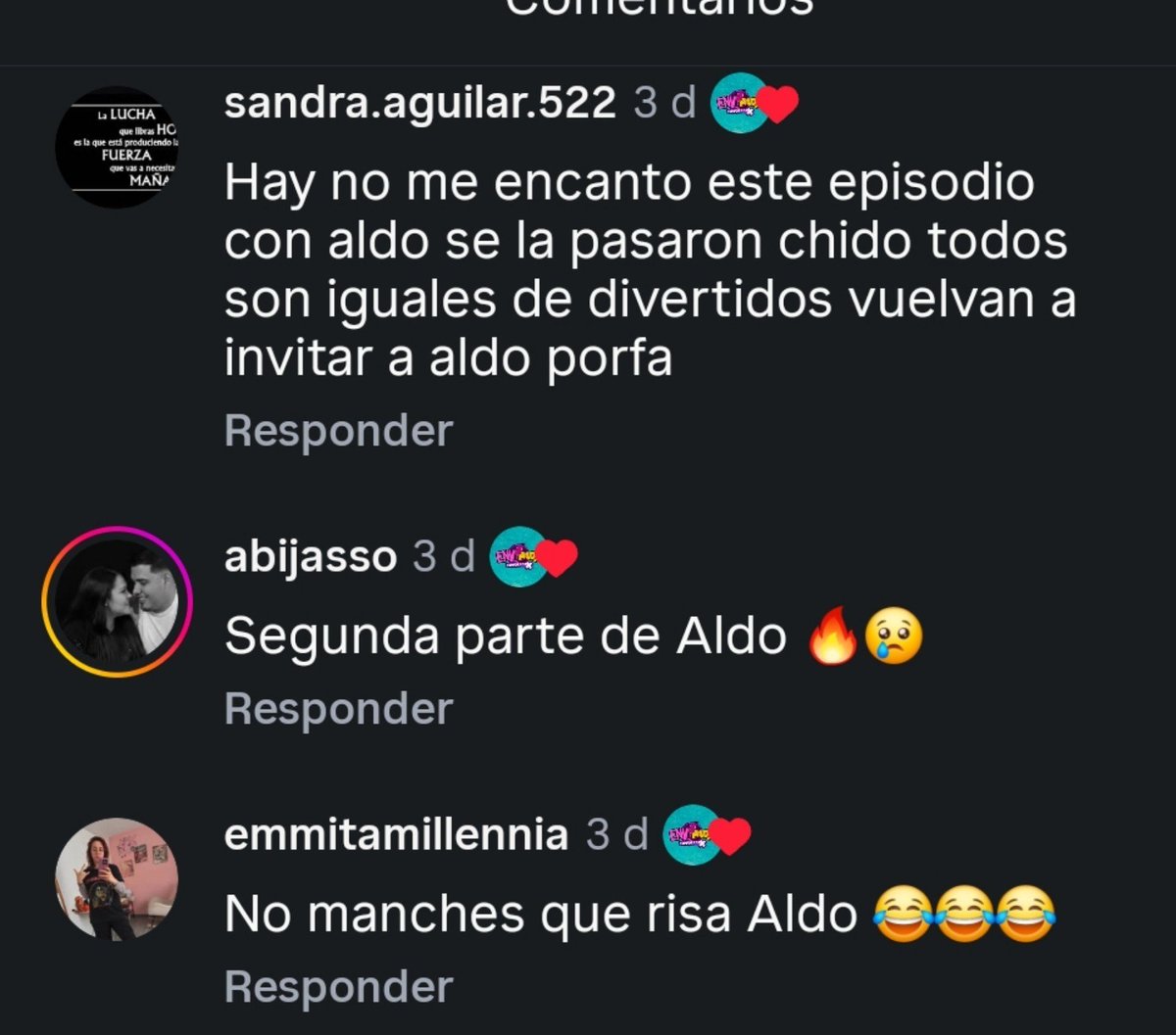 teamAADn's tweet photo. el publico de ENVINADAS, pidiendo 2da parte de aldo, otras diciendo que es el 4to envinado, y que mes cayo muy bien y se ríeron mucho, amo que mi güero reciba tanto amorcito 🩵 https://t.co/NugC050SrL