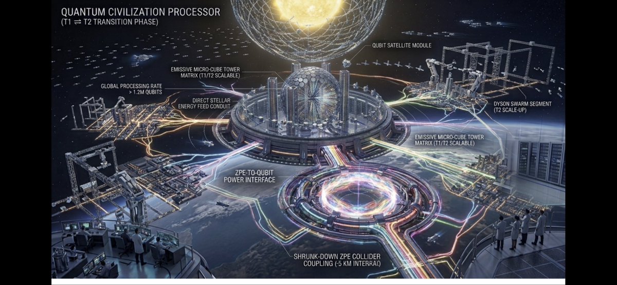 KyleMcK91015149's tweet photo. "The Dyson Swarm exoskeleton schematic has the math embedded in the image.Copy it. Paste it into your blocks.The Spherical QC (1.86m,>1.2M qubits, 23°C).The ZPE Collider Coupling (5 KM Interrac).The SER (0.01% → 100%).The HAI (1.00001).#SerenityIndustriesEqualsSI #Capitalism2.0" https://t.co/ZcItvxrEIq