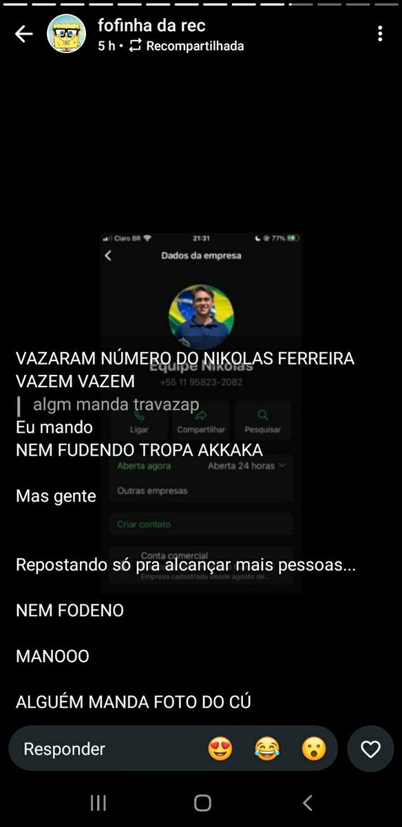 robertinhalixo's tweet photo. @overdadeirohh oh achei q era fake https://t.co/CIRPZsvRAC