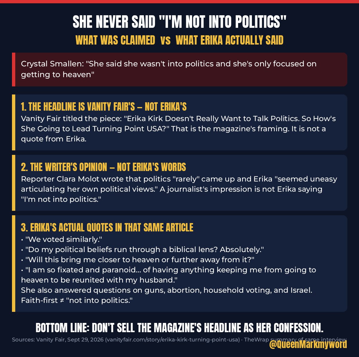 QueenMarkmyword's tweet photo. Yes crystal you should read it before you post things that twists others words. 

This is what has been happening since the beginning. 

The only way to combat misinformation is to use evidence. https://t.co/Pr1xHWCA4U