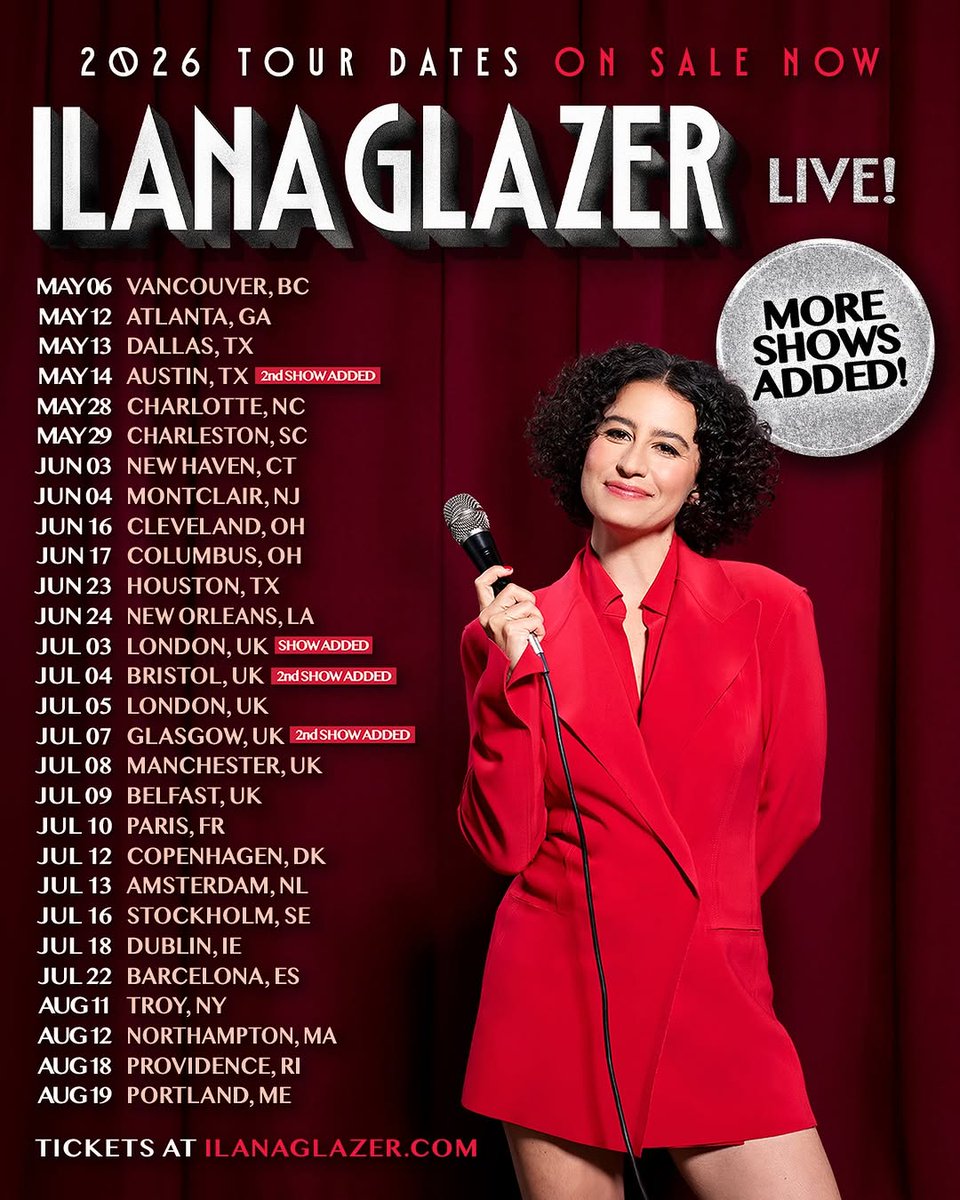 MitchellAd7296's tweet photo. Big news: I'm bringing the tour to Austin, London, Bristol, and Glasgow. Tickets are available now at —can't wait to see you there! https://t.co/7xQW6mLaBT