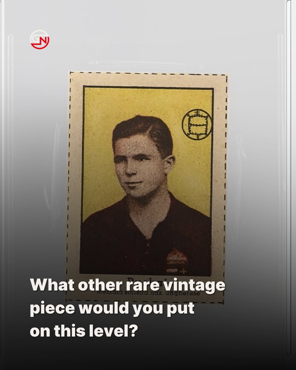 GlobalNostalgia's tweet photo. CGC has graded a rare vintage card of Hungarian soccer icon Ferenc Puskás. ⚽
This 1946-47 Nannina Tecnicolor hand-cut is the only one graded CGC 9, the highest grade ever registered. What other rare vintage piece would you put on this level? 👇
#SportsCard #Soccer #Puskas #cgc https://t.co/c9pimfHlIL