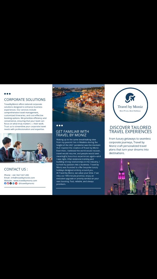 soso_a2011's tweet photo. Travel should be more than bookings. Travel by Moniz creates tailored luxury holidays and seamless corporate travel with personalised itineraries, cost-effective options, and premium service from start to finish. Travel smarter. https://t.co/Bd0UjAsx8R