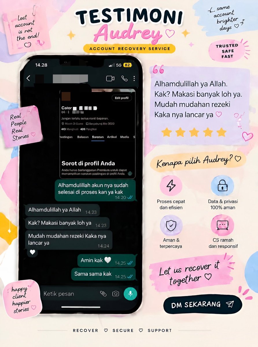 beqtty's tweet photo. All JASA RECOVERY AKUN 👋🎏🎈

🎈JASA HAPUS AKUN 
🎈JASA PEMULIHAN DAN BALIKIN AKUN LUPA PASWORD/KE HACK
🎈JASA LACAK LOKASI
🎈JASA SADAP WA
🎈JASA LACAK HP HILANG BY NO HP/IMEI
🎈JASA HACK/PEMULIHAN AKUN (EMAIL,IG,WA,TWITER/X, FB,TIKTOK)
#zonauang 
☎️cek wa di bio fast respon☎️ https://t.co/KA4qCydzep