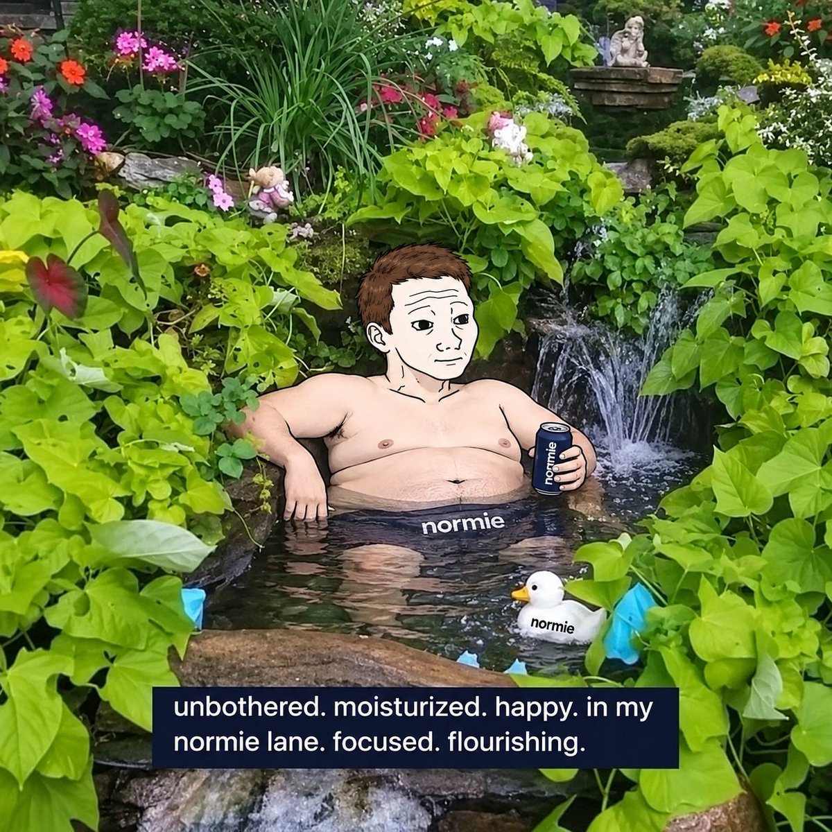 NormieSZN's tweet photo. Unbothered, comfy in Normie.

#NORMIESZN. https://t.co/Ystaid48UJ