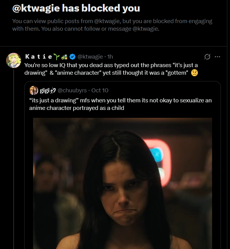 RestarterZero's tweet photo. How is a pedo blocking ME for calling THEM out 😭 https://t.co/I6xi9EPJYI