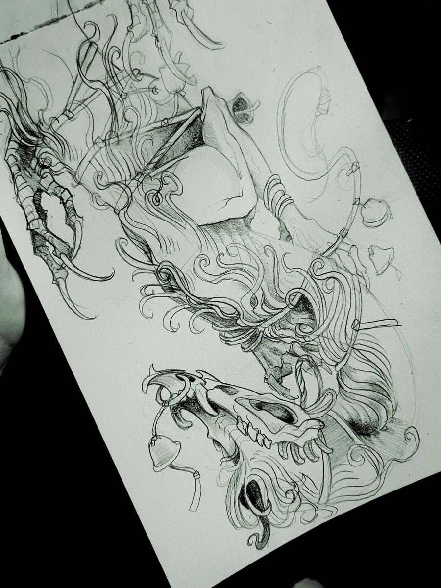 jagede_'s tweet photo. Forgot how much I enjoy making beasts of the divine 🖤 https://t.co/Wttjj3r8Da