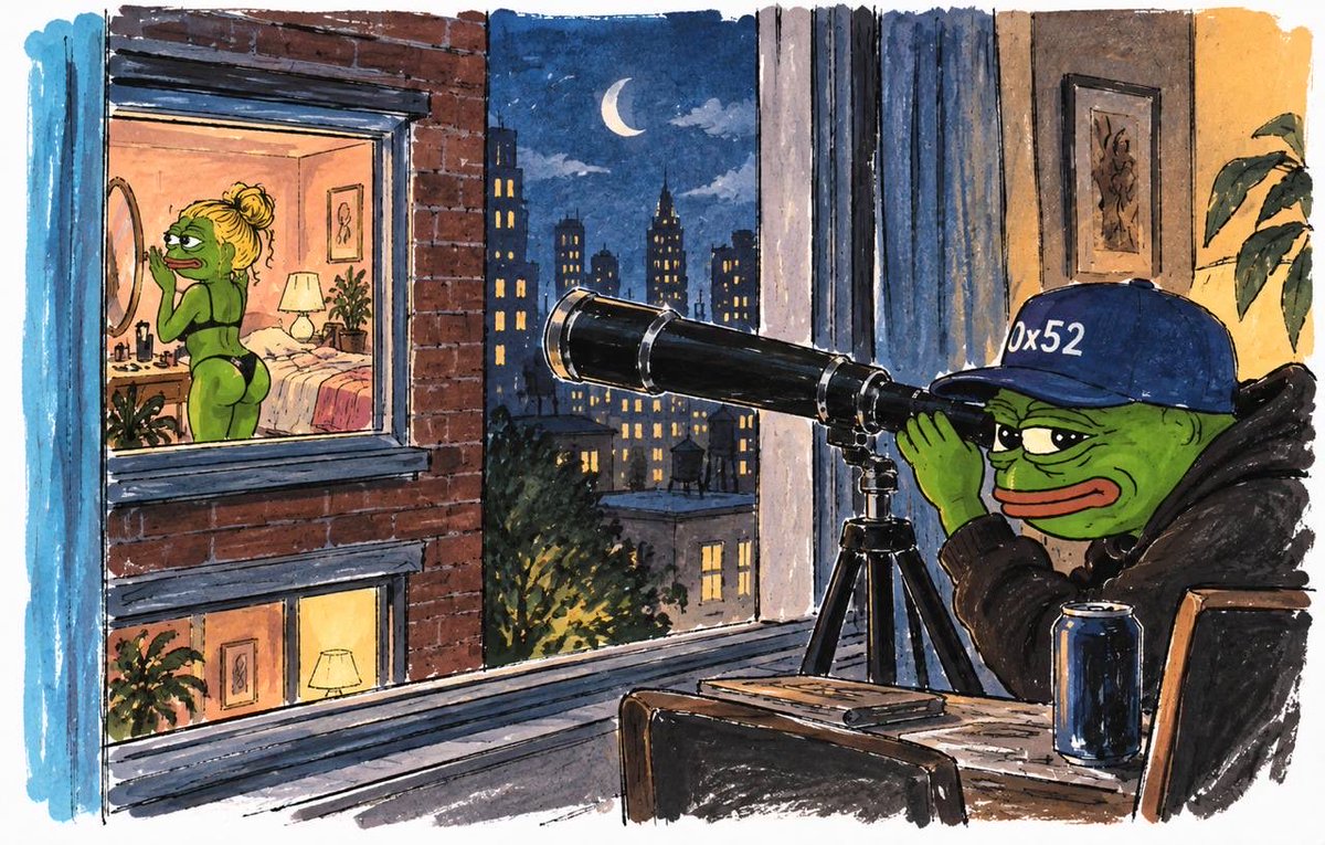 HumbledDegen's tweet photo. @0x52BasedPepe Kept a close eye on the neighbors.

Based base:0x52b492a33e447cdb854c7fc19f1e57e8bfa1777d 🧢 🐸 https://t.co/2AR3QA3Pne