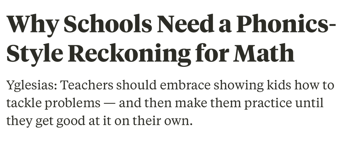 Dale_Chu's tweet photo. Unions love to raise the specter of “drill and kill.”

But if American classrooms were actually overflowing with rigid practice, more than 44% of 8th graders would be able to handle basic division. https://t.co/ifauijxec5