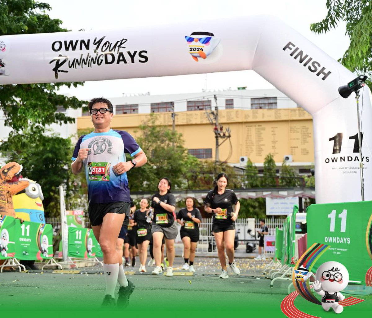 NinjaTooK's tweet photo. OWN Your Running DAYS 👓
Result 🔺️ Finish Line ⏱️ วินาทีเส้นชัย 🏁 ระยะ 10 K
Watch time : 01:15:35 hrs. (ref. Garmin Forerunner 970)
#OWNDAYS #โอนเดส์ #OWNyourDAYS #OWNDAYS_Thailand #OWNYourRunningDAYS #11thAnniversary #ExclusiveRun #โครงการก้าวเพื่อน้อง #มูลนิธิก้าวคนละก้าว https://t.co/wY9PPndN9n