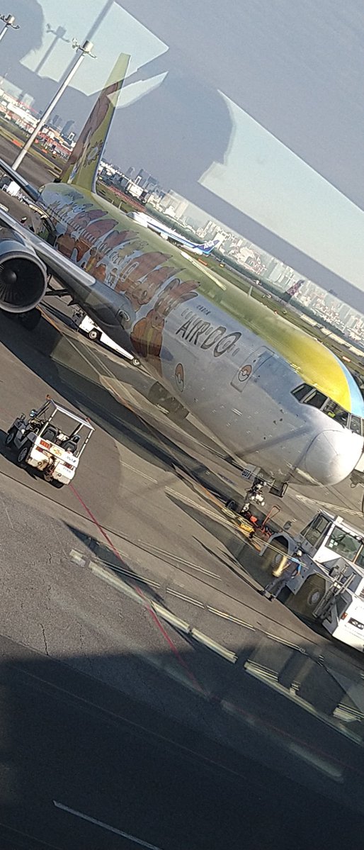 kinusaya38's tweet photo. 搭乗！
ラッピング機体だ〜✈
かわいいぃ〜〜 https://t.co/bk5ze2pztY