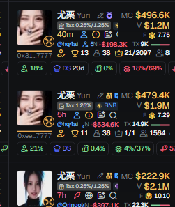 zhouyuan888's tweet photo. 极度PVP的时候，我选择停手了  $尤栗
本来买了中间那个，高点1.4M没走。

唉有必要这么分流吗？

龙头
0x315c0c76ffe4593d7b81168035a2b80f68e97777

龙二
0xeeb8f37f7343989870073f589b9016111c307777 https://t.co/EzXW92pKQs