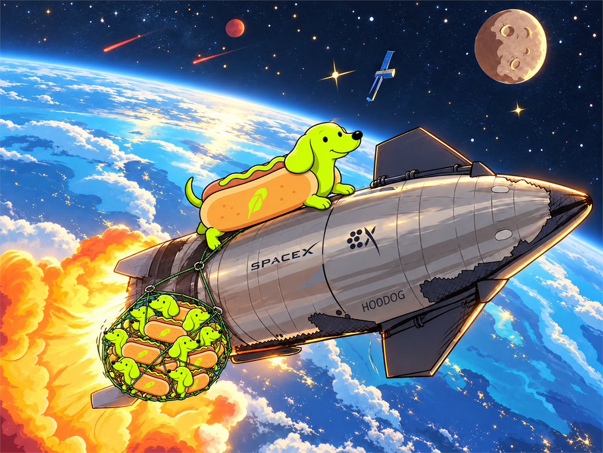 hoodogcoin's tweet photo. no seat left inside the rocket.
he brought the whole pack in a net anyway.
$HOODOG leaves nobody on earth https://t.co/AEHqnxs4ii