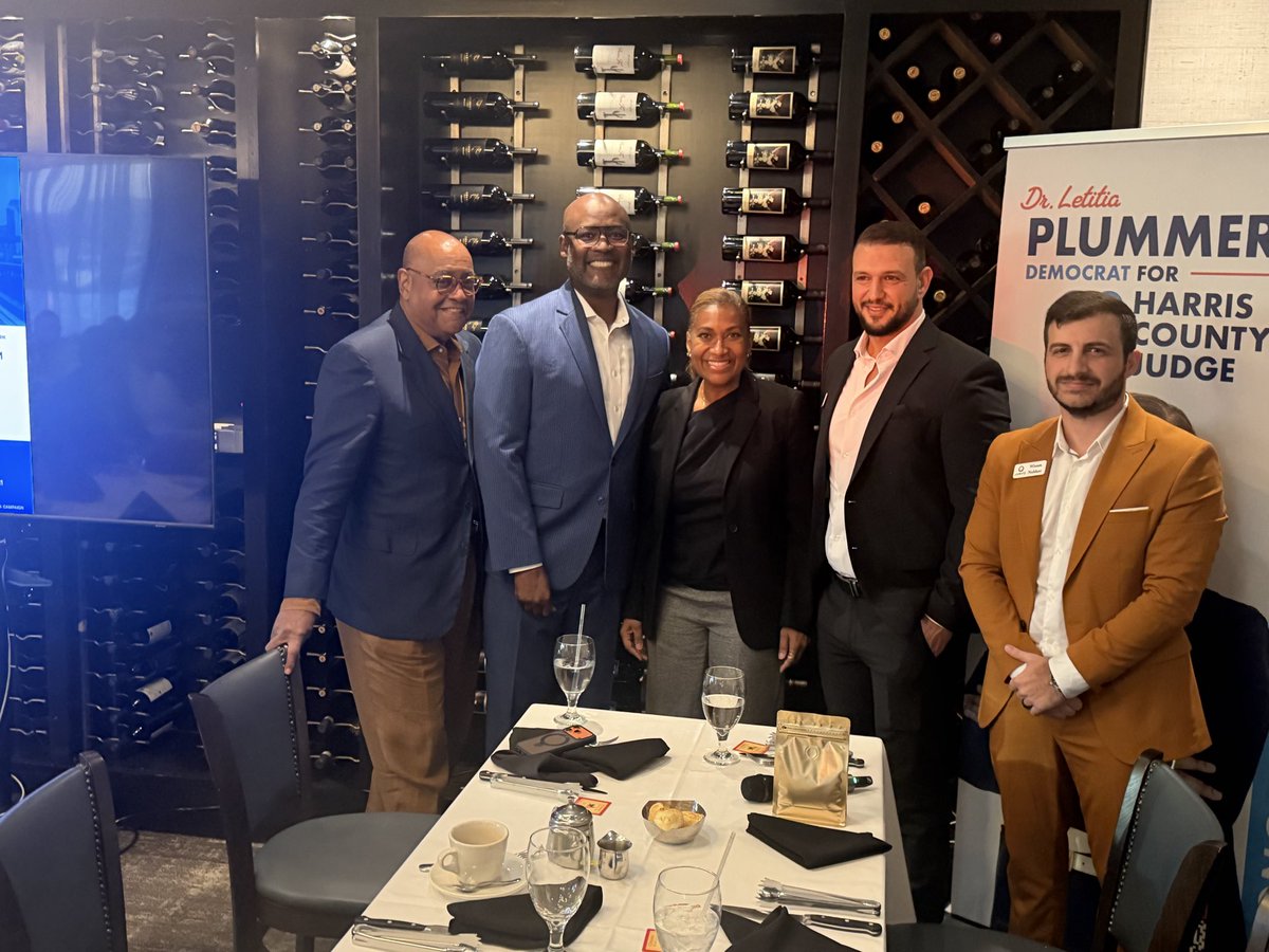 RodneyEllis's tweet photo. Proud to support Dr. Letitia Plummer for County Judge and Darrell Jordan for District Clerk at a reception hosted by Yousof Allam and Wisam Nahhas. Abbott wants Harris County red, and outside billionaires are ready to spend millions. Our answer: ORGANIZE, MOBILIZE & VOTE! 🗳️ #GOTV