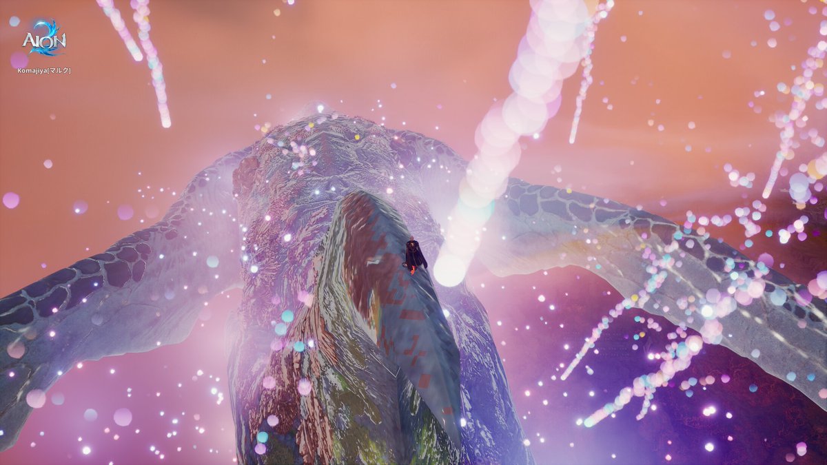UCCbito's tweet photo. AION2
空飛んでるでけぇクジラの上　到達 https://t.co/MCVgATMRfb