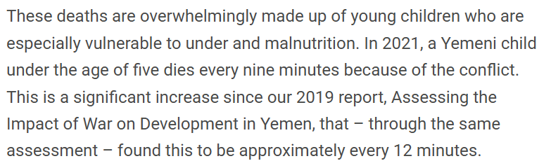 upholdreality's tweet photo. By 2021, the House of Saud was starving a Yemeni child to death every 9 minutes https://t.co/GsNXxX5FQB