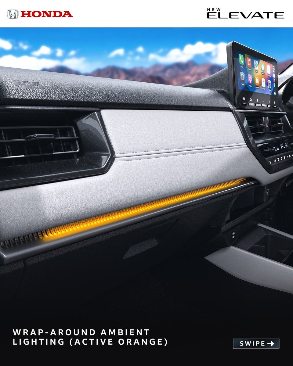HondaCarIndia's tweet photo. Head out in the New Honda Elevate with everything you need for bold explorations.

#NewElevate #AllNewAllBold #HondaCarsIndia #Honda #Elevate https://t.co/ghiRWTYdb8