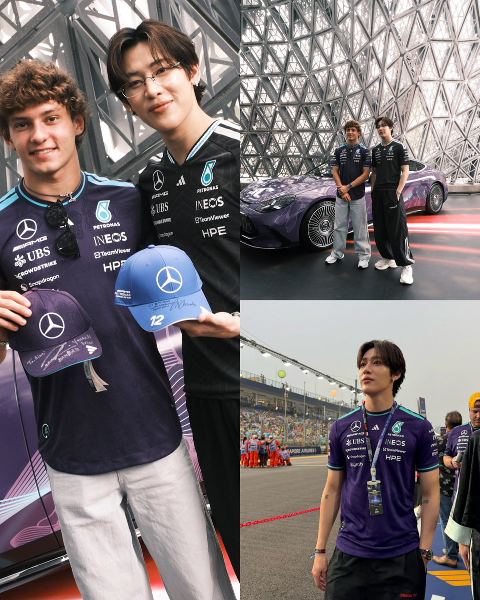 mintmag_th's tweet photo. #MintViral พาส่องโมเมนต์เหล่าคนดังไทยบินลัดฟ้าร่วมชมการแข่งขัน Formula 1 Singapore Airlines Singapore Grand Prix 2027 ที่จัดขึ้นวันที่ 9 - 11 ตุลาคมที่ผ่านมา งานนี้หนุ่ม #แบมแบม ร่วมเฟรม Kimi Antonelli นักจากทีม Mercedes AMG Petronas F1 Team ด้านสาว #เบ็คกี้รีเบคก้า ร่วมเฟรม FELIX วง Stray Kids และ Dwyane Wade นักแข่ง NBA ทางด้านสามหนุ่ม #ภูวินทร์ #โฟร์ทณัฐวรรธน์ #ปอนด์ณราวิชญ์ ก็ได้ร่วมสัมผัสประสบการณ์กับทีม Cadillac Formula 1 Team นอกนั้นยังมี #จอสเวอาห์ #ริวพุฒิพัฒน์ #ญาญ่าอุรัสยา ที่ได้ไปร่วมจอยในโซน Paddock สุดเอ็กซ์คลูซีฟกันอีกด้วย บอกเลยว่านี่เป็นเพียงส่วนหนึ่งเท่านั้น ตอกย้ำความนิยมของกีฬา F1 ที่กำลังพุ่งสูงขึ้น และเป็นที่จับตามองทั้งจากเหล่าคนบันเทิงและคนทั่วไป 💚

#SingaporeGP #F1
#MintNews