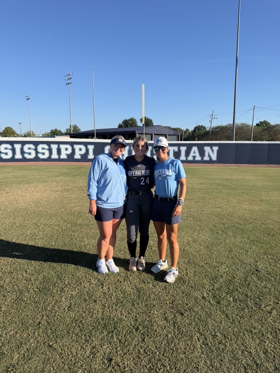 PTooneSoftball's tweet photo. Had the most AMAZING time at Mississippi Christian University today!!! Loved everything about the program, Can’t wait to be back! @leigh_streetman @brookefagan9 @GoChoctaws_SB @ALFC2829 #AGTG https://t.co/icWXxi5bis