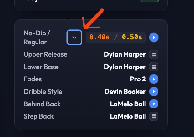 2kauction_com's tweet photo. Hey guy, two updates we made this week: 

1.  Release timing now changes based on the shooting cue you select(fastest jumper rank also changes). Your choice is remembered if you're signed in.

2. You can see a player's hair now thanks to suggestion from @nugget_115 https://t.co/RVygLbSTsV