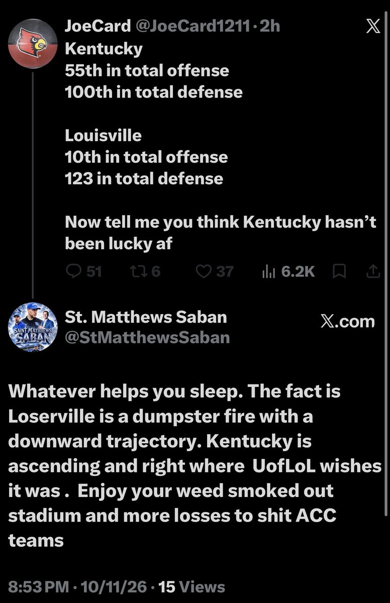 StMatthewsSaban's tweet photo. @JoeCard1211 you’re a fucking pussy. Talk that shit you don’t want the smoke. Lame bitch https://t.co/JITthotI6j