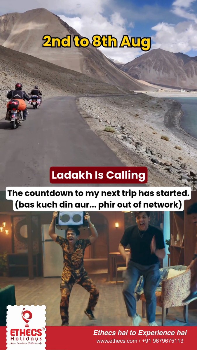 TheTchokao's tweet photo. Ladakh is calling! Travel dates: 2–8 August. The countdown to our next adventure has begun. Book your seat now. Contact us: +91 9679675113 https://t.co/xMdLrIhUrR