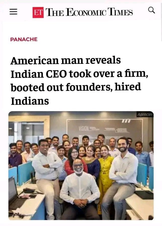 Kicksbuttson's tweet photo. Every Indian says that, then they come in and replace every American with an H1B cousin. https://t.co/jgW9GUYtdB