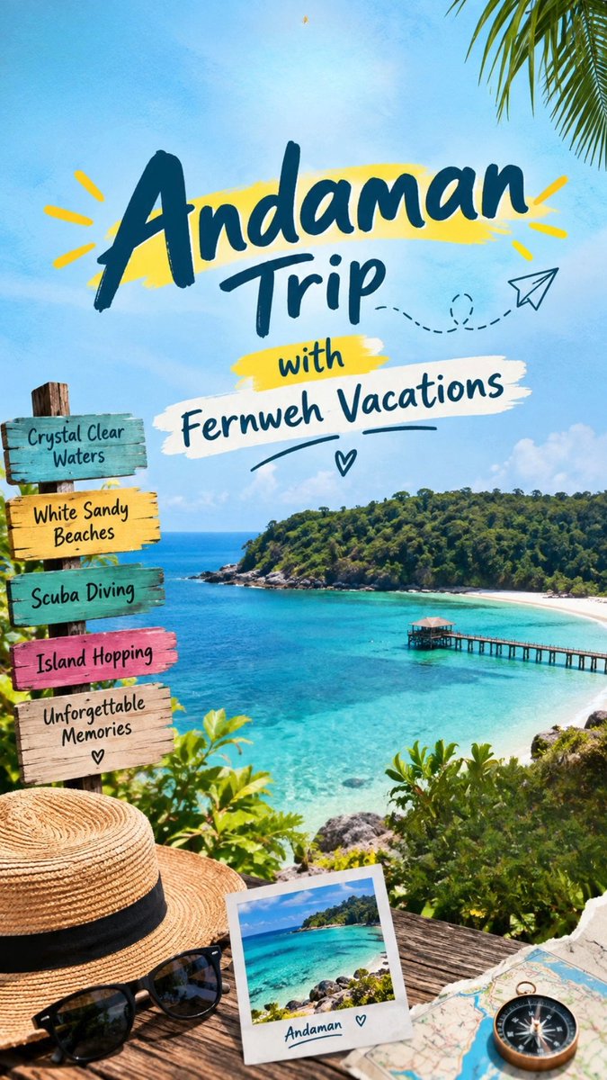 ribeiropkv's tweet photo. Andaman is calling: 6 nights, 7 days of turquoise waters, tropical beaches, and island adventures. Explore Ross Island, Natural Bridge, and Chidiyatapu. Curated by Fernweh Vacations. DM us to plan your getaway. https://t.co/vL075IPO5Y