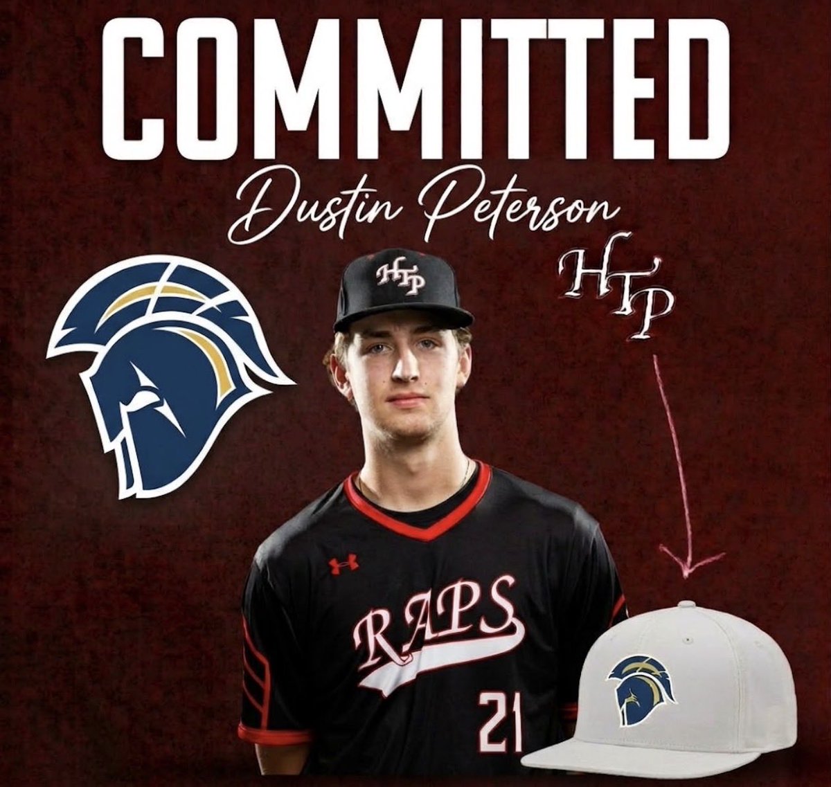 HTPacademy's tweet photo. 🚨 HUGE Congrats to 2027 Raptor @DustinDP21 for committing to @NIACCBaseball ‼️ #RollRaps #GoTrojans https://t.co/V4NSDxldKU