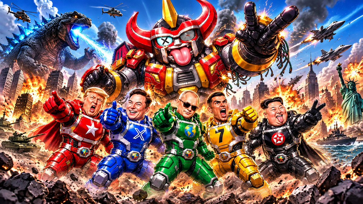 WRNGRsol's tweet photo. Monsters picked the WRONG planet! 🤖🔥

5 legends. 1 insane robot. 

Let the chaos begin! 💥

#WorldRangers #WRNGR #Solana #MemeCoin #PumpFun https://t.co/pjfCUfXd8e